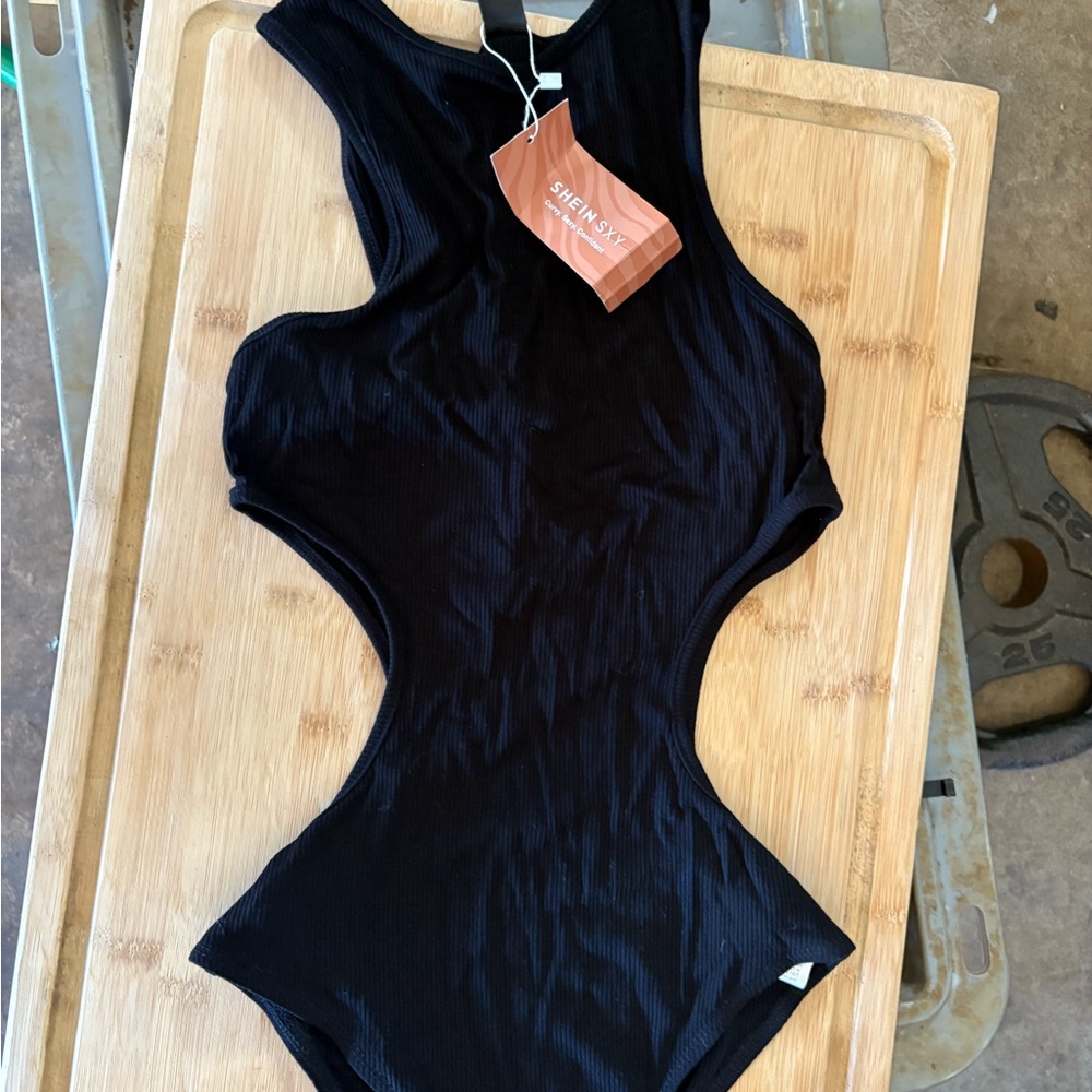 SHEIN Black Cutout Swimsuit